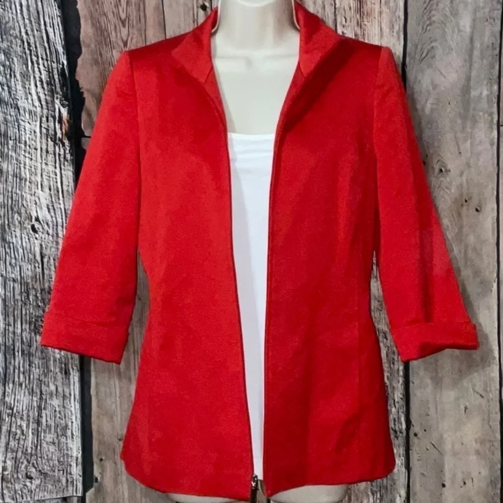 Linda Allard Ellen Tracy Red Jacket, Size 2